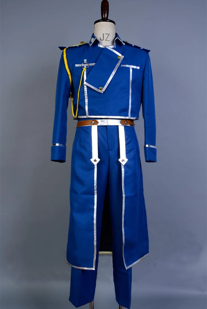 Цельнометаллический костюм алхимика для косплея Roy Mustang Униформа пальто