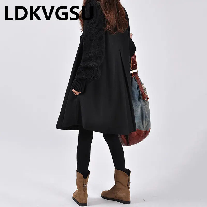 

Winter Coat Women Warm Thick Cloak Greatcoat Turtleneck Female Clothes 2019 Woman Clothing Black Red Gray Windbreaker Is1543