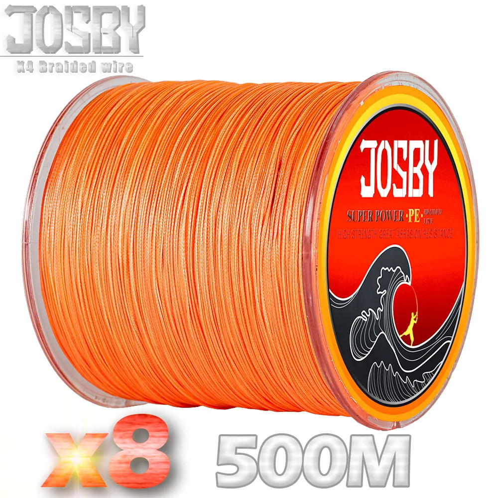 JOSBY сверхпрочная рыболовная леска из полиэтилена 8 нитей 500 м плетеная плетеных