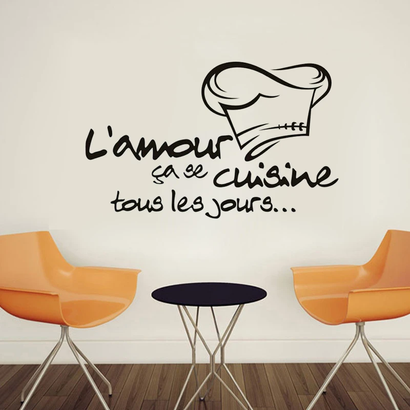 

Creative Restaurant Kitchen Wall Stickers Home Decor PVC waterproof Art wallpaper JG1161