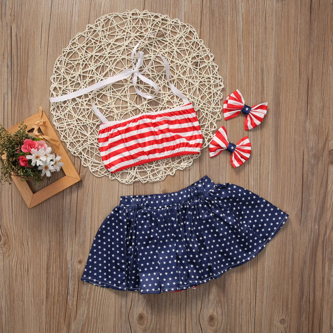 Милая одежда для малышей платье в полоску Лето 2017 г. Девочка купальный костюм