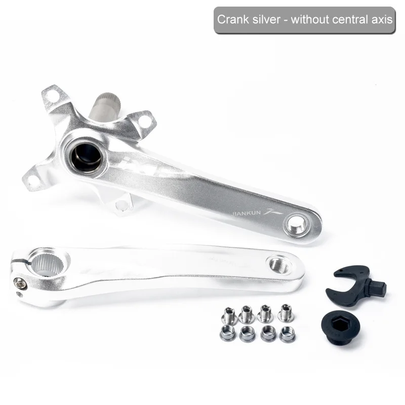silvery Велосипедный шатун IXF 104BCD CNC Untralight Звездочка горный велосипед с BB кривошипно рифленый диск Mtb части велосипеда - Цвет: silvery