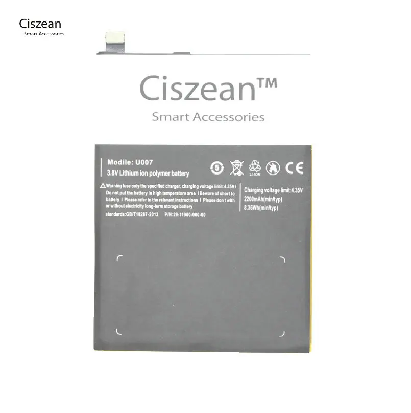 Ciszean высокое качество Ulefone U007 батарея 2200 мАч Замена для смартфона U007|Аккумуляторы
