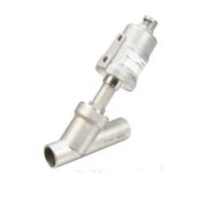

1 1/4 inch 2/2 Way single acting stainless steel pneumatic angle seat valve 63mm actuator