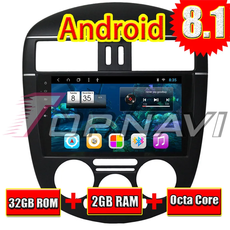 Авто головное устройство для Nissan Tiida L 2011 2012 2013 2014 2015 Android 8 1 9 ''Topnavi