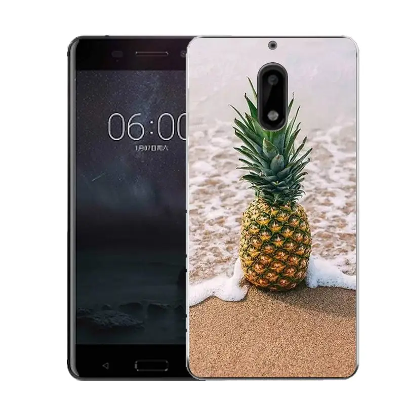 QMSWEI Soft TPU Phone Case For nokia3 nokia5 nokia6 nokia8 N540 N535 Clear Flora Chocolate Pineapple Cute Cover Free Shipping |