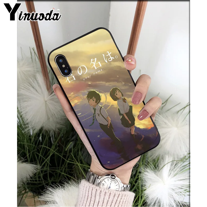 Yinuoda аниме ваше имя ТПУ Мягкий силиконовый чехол для телефона iphone 13 8 7 6 6S Plus 5 5S SE XR X