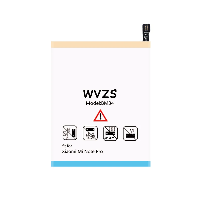 Wvzs 3900 mAh литий-полимерная сменная батарея BM34 для Xiaomi Mi Note Pro 4 GB ram батареи |