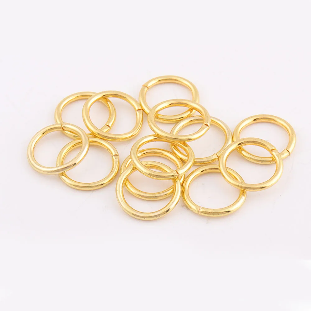 gold color 100 шт./лот, 17 мм, подходящие кольца, розовое золото, серебро, золото, кольцо для ключей, пряжка для украшения сумок, одежды - Цвет: gold color