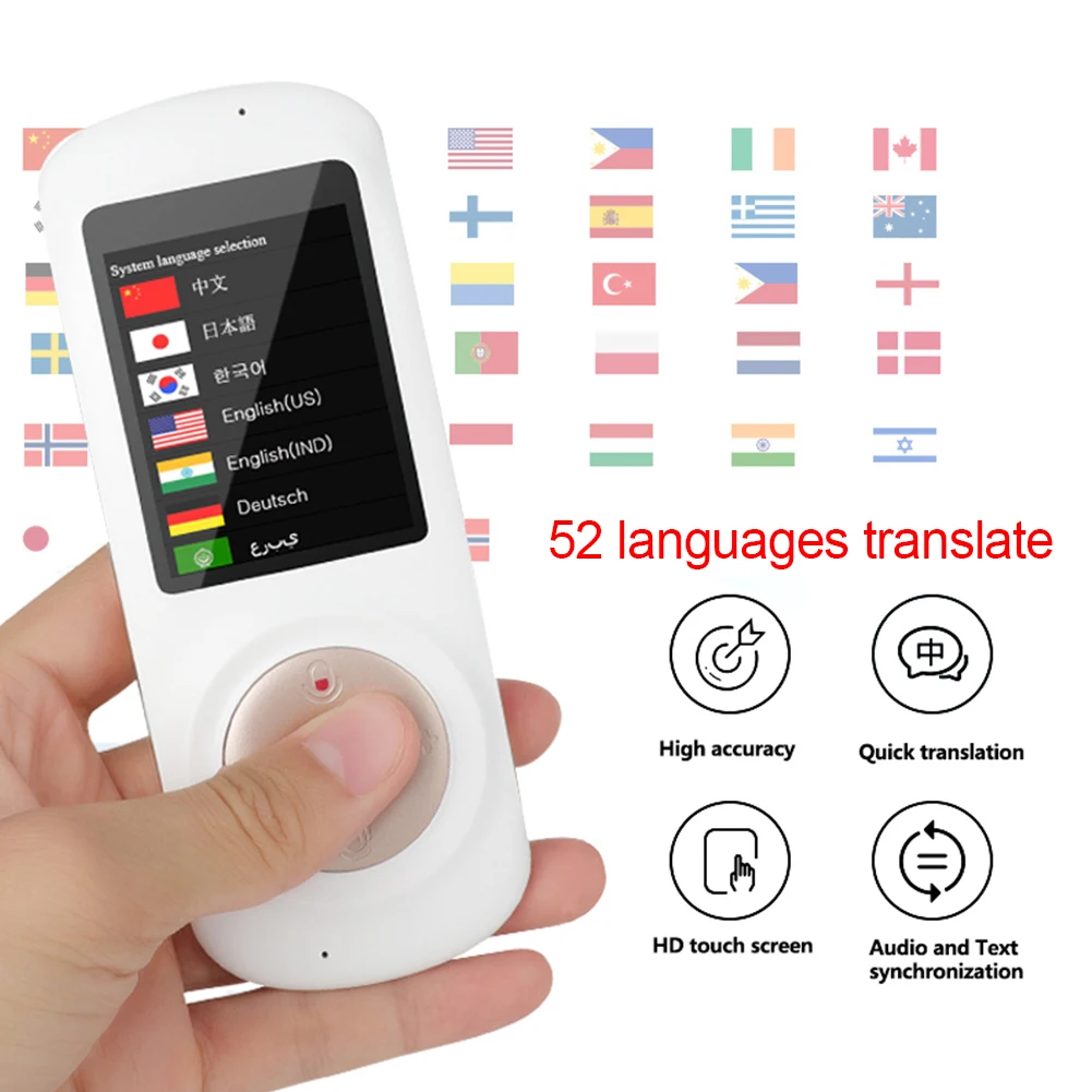 Smart Multi language Mini Real Time портативный беспроводной Интерактивный голосовой