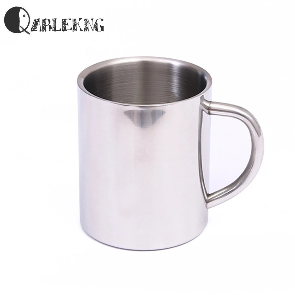 QABLEKNG Classic 3 Размеры пивные кружки модные Нержавеющая сталь Кофе чашки с двойными