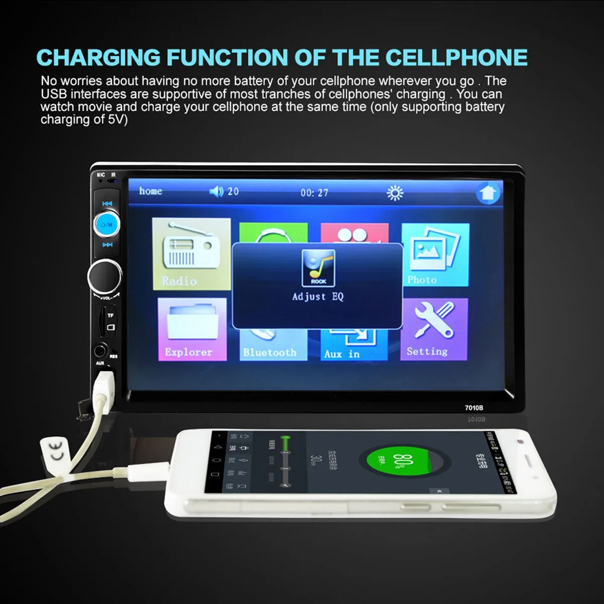 IMars 7010B 7 дюймов Автомобильный стерео радио MP5 плеер FM USB AUX HD bluetooth Handsfree сенсорный экран Камера заднего вида мультимедийный плеер