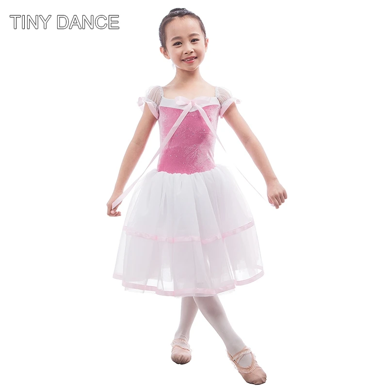 Розовое бархатное платье пачка для балета танцев трико костюмы выступлений