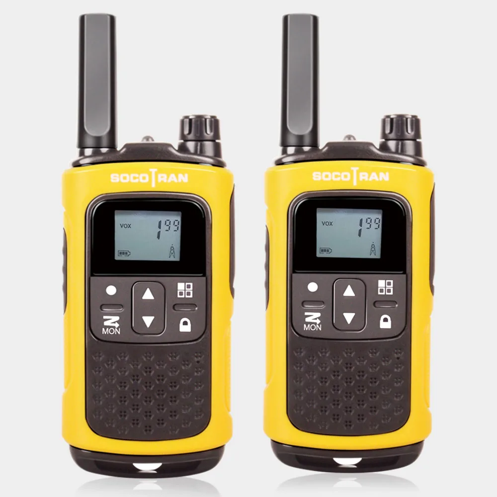 Перезаряжаемая безлицензионная рация FRS/GMRS на дальнем расстоянии 2-Way радио 0,5 Вт 22CH VOX код конфиденциальности аккумуляторная батарея пара - Цвет: Цвет: желтый