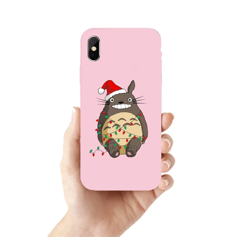 TPU Bonito Kawaii Totoro аниме Ghibli Миядзаки A Viagem de Chihiro Kaonashi TPU Macio Caso de Telefone кларо Para iPhone 6S 7 8 X - Цвет: TPU