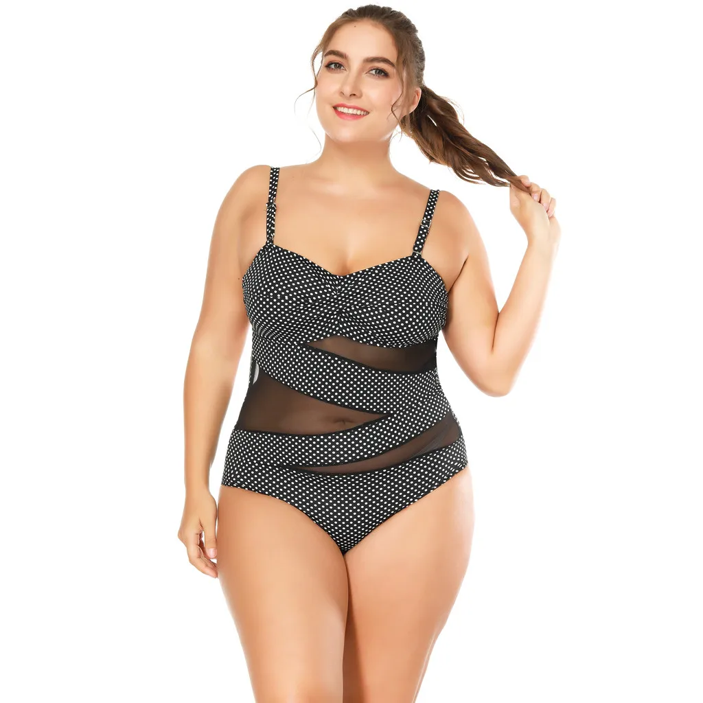 Женские купальники танкини размера плюс сексуальные спортивные сетчатые бикини