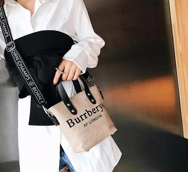 С буквенным принтом повседневные кожаные сумки женские PU Сумка crossbody Сумки