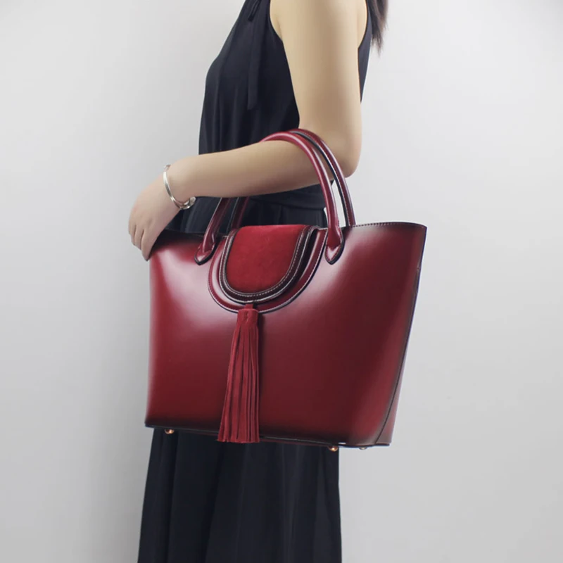 Женская большая сумка из натуральной кожи 2018 кожа простая женская емкость