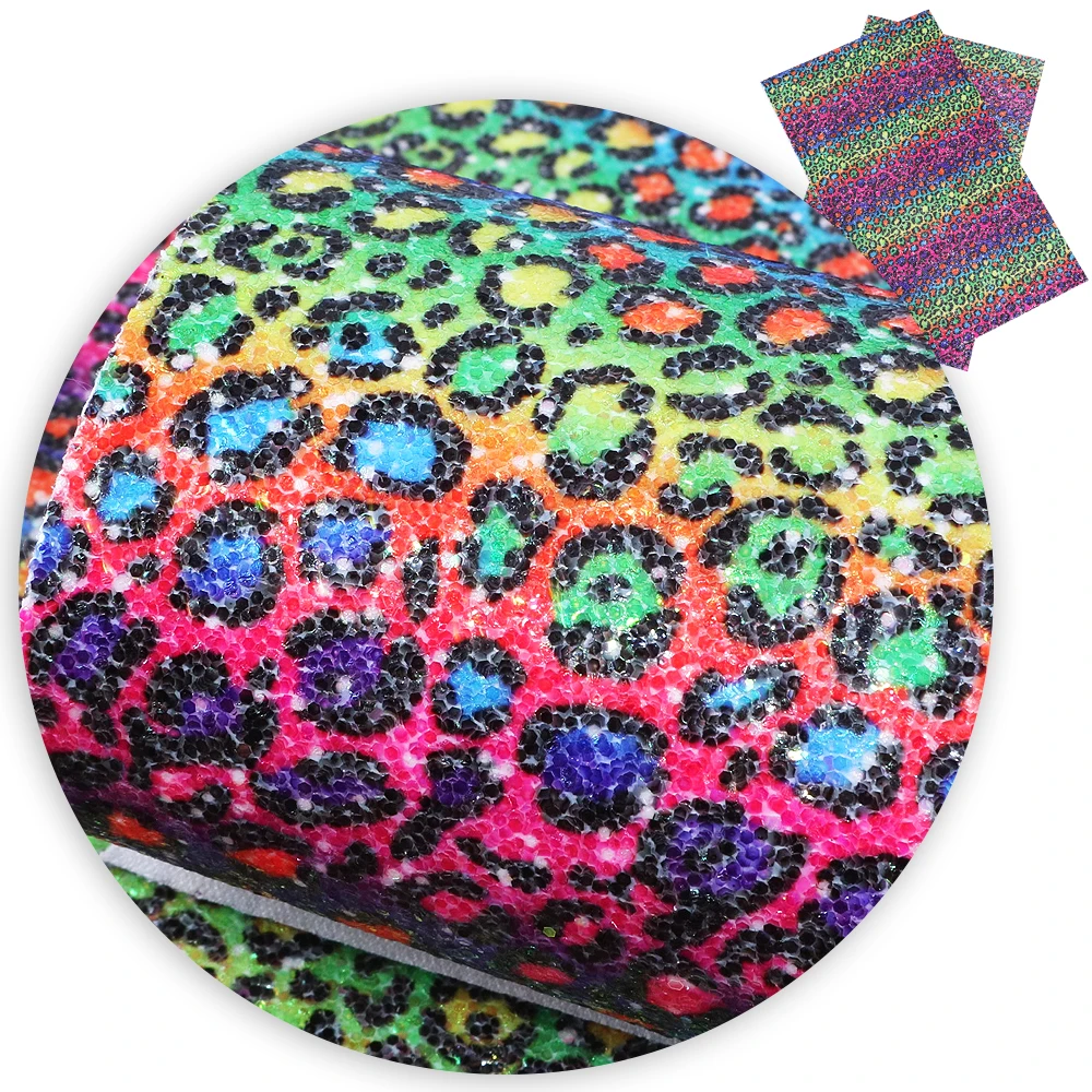 David accessories 20*33cm Glitter Sequin Pineapple Leopard Heart Love Faux Synthetic Leather DIY Hairbow Bags Decoration 1Yc4879 | Дом и сад