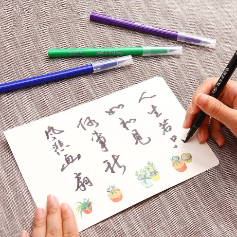 12/24/36 шт./кор. Цветной мягкой головкой чертежная ручка Смываемые фломастеры Набор