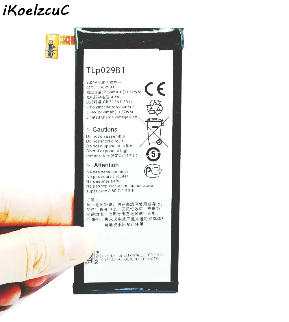IKoelzcuC TLP029B1 TLP029B2 2960mAh аккумуляторная батарея + подарок для Alcatel Pop 4S 5095/B/I/K/L/Y Onetouch TCL