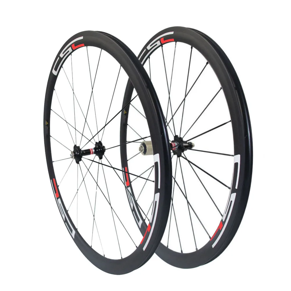 Комплект колес для велосипеда SCC bike шириной 23 мм и глубиной 38 из углеродного
