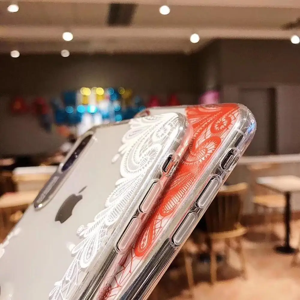 Прозрачный силиконовый чехол для iphone 8 7 plus 6 6S мягкий черный из ТПУ X XS MAX XR задняя
