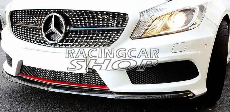 OE Style настоящий карбоновый передний спойлер для BENZ W176 A CLASS A250 AMG SPORT BUMPER M007|spoiler