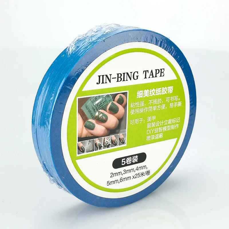 

5 рулонов синий 2 мм 3 мм 4 мм 5 мм 6 мм x 25 м Васи маскирующая лента для дизайна ногтей лента драпировка лента бесплатная доставка