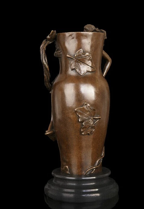 13 Abstract Art Sculpture Bronze Copper Marble Crock Jar Bottle Pot Vase Statue |
