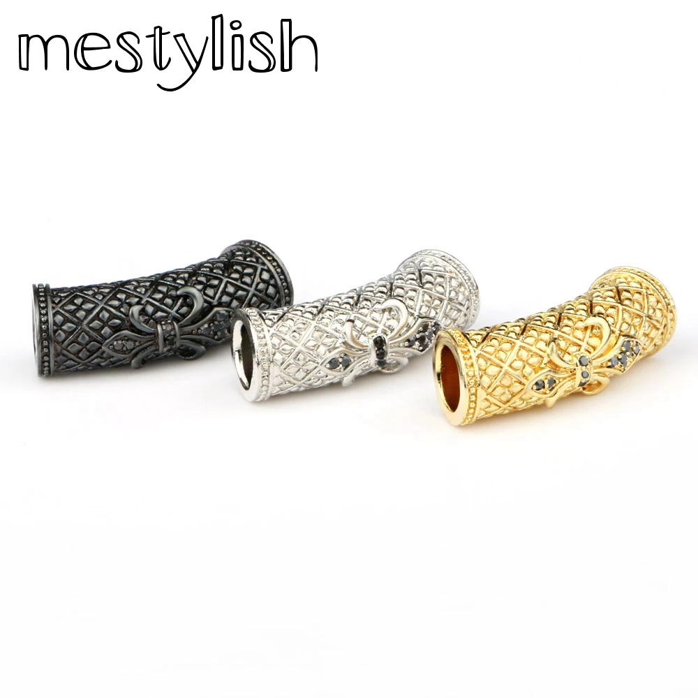 Mestyling 2 шт./лот Fleur De Lis Anchor Tube Spacer Beads Charms fit Diy Браслеты для изготовления ювелирных