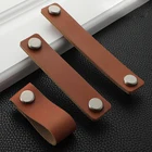 1 шт. мягкие кожаные мебельные ручки для двери, шкафы, шкаф, Выдвижная рукоятка для оборудования кухни