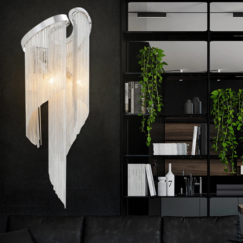 Винтажный алюминиевый роскошный светильник в стиле арт деко настенный с