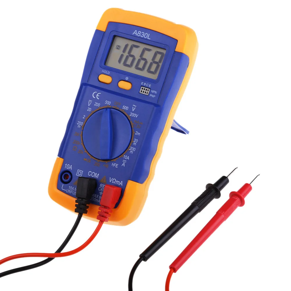 Free shipping digital multimeter AC/DC Ammeter Voltmeter LCD display backlight with protective | Инструменты