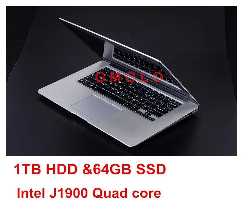 GMOLO бренд 14 дюймов ноутбук компьютер J1900 четырехъядерный 1 ТБ HDD и 64 Гб SSD 4 Гб ram wifi камера ультрабук ноутбук