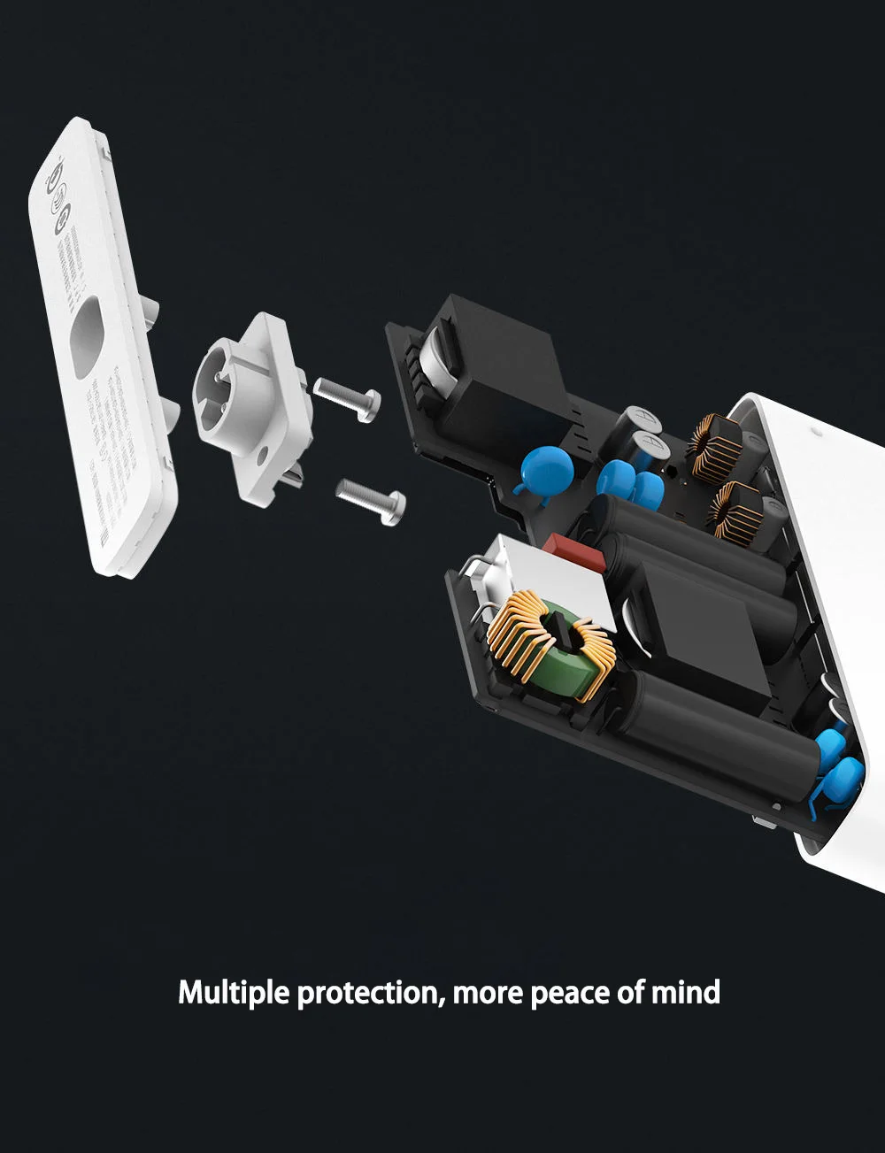 Xiaomi Mi Быстрая зарядка QC 3,0 портативное USB зарядное устройство 2 4 6 портов Макс 60 Вт 35 Вт type-C выходное USB-C для устройств планшет ПК телефон смарт