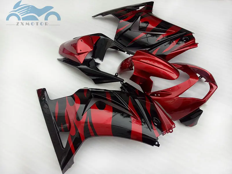 Обтекатели под давлением для Kawasaki Ninja250r 2008 2009 2010-2014 комплект обтекателей красного