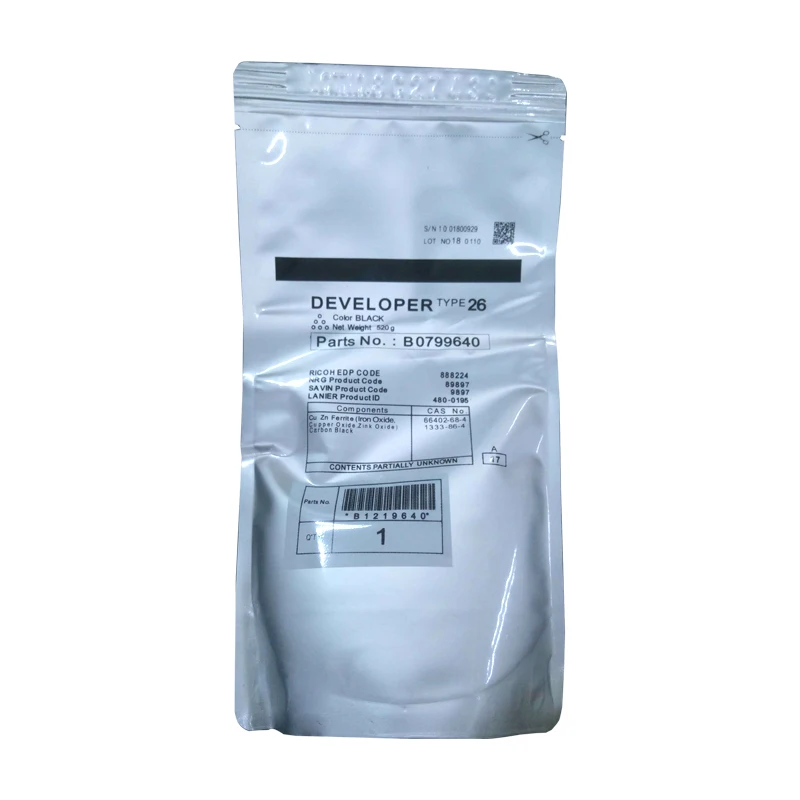 

B0799640 type 26 520g/bag developer iron powder for Ricoh 1035 340 350 450 1045 2035 2045 3035 Copiers