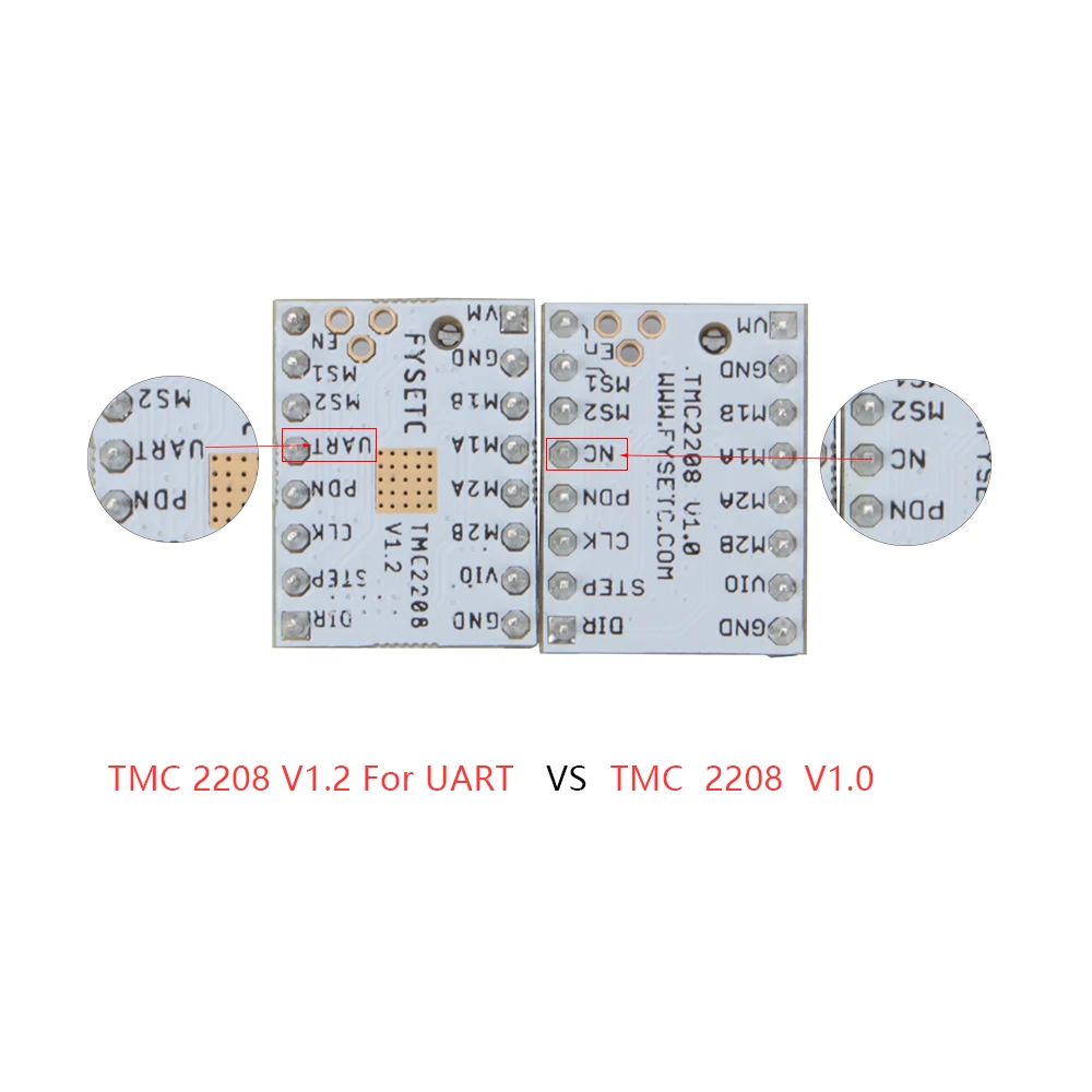 5 шт. tmc2208 шаговый Двигатель Mute драйвер StepStick Мощность трубки встроенный текущий драйвер 1.4a пиковый ток 2A заменить tmc2100