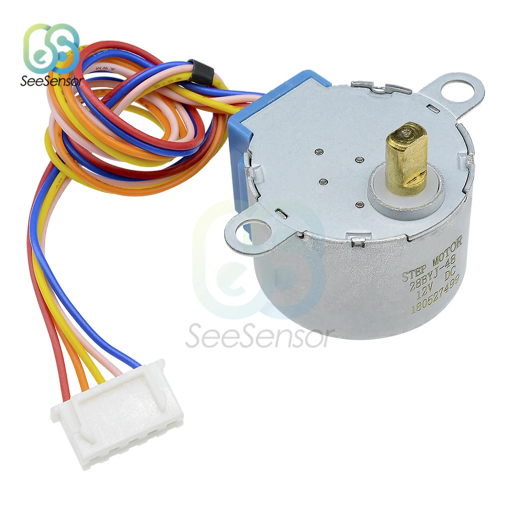 28BYJ-48 DC 5V 12V Reduction Step Gear Stepper Motor 4 Phase 28byj 28byj48 for arduino Diy Kit images - 6