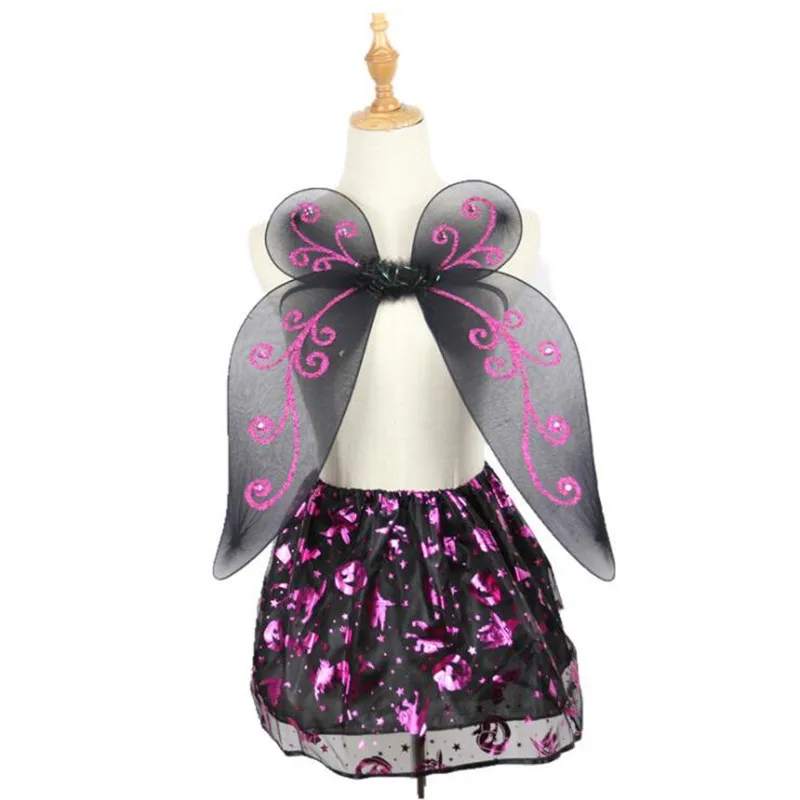 Kids Girls Bee Ladybug Butterfly Wing Headband Wand Skirt Girl Fairy Cosplay Performance Prop Party Halloween Costume Navidad