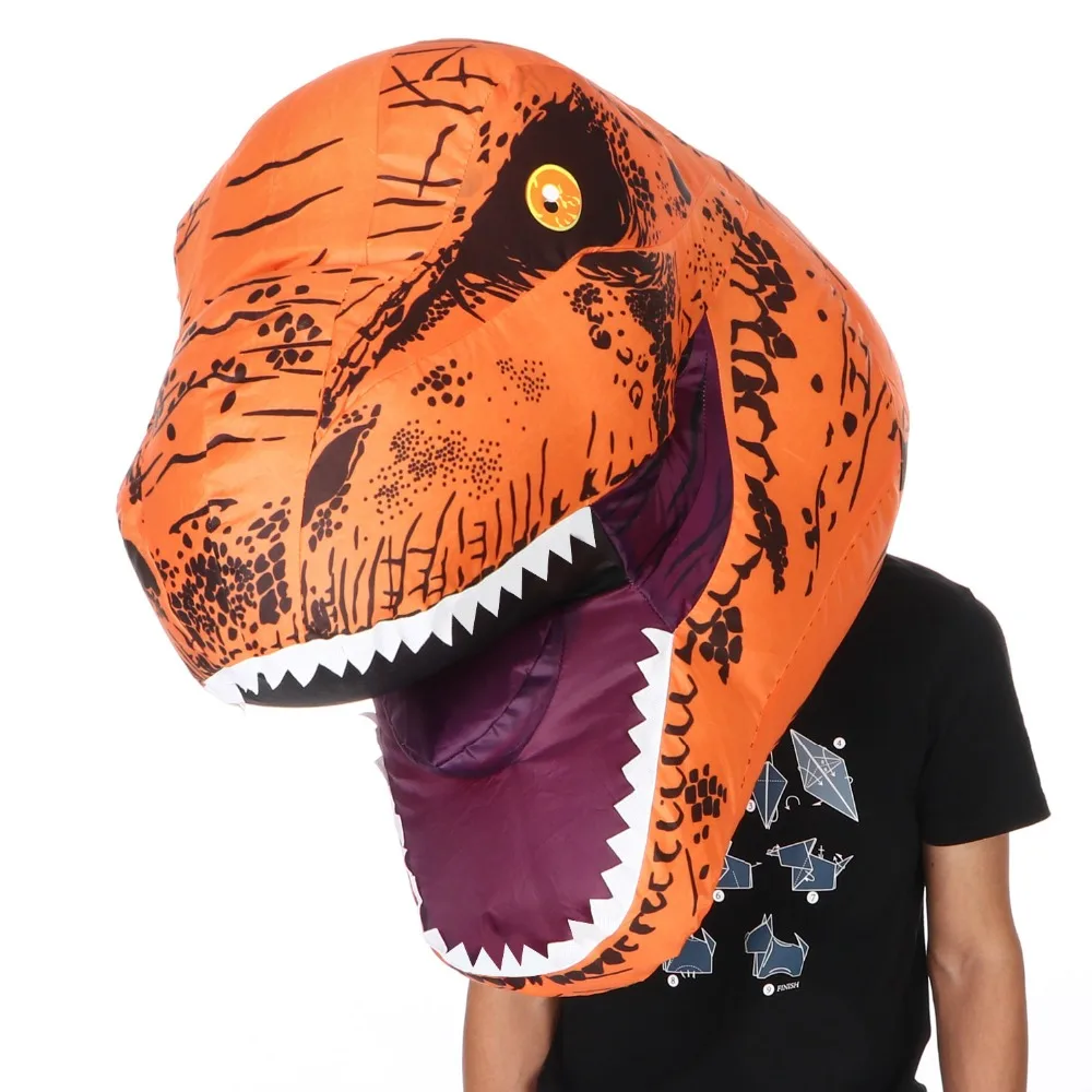 Надувной костюм динозавра T rex надувная маска талисман Вечерние Маски на Хэллоуин