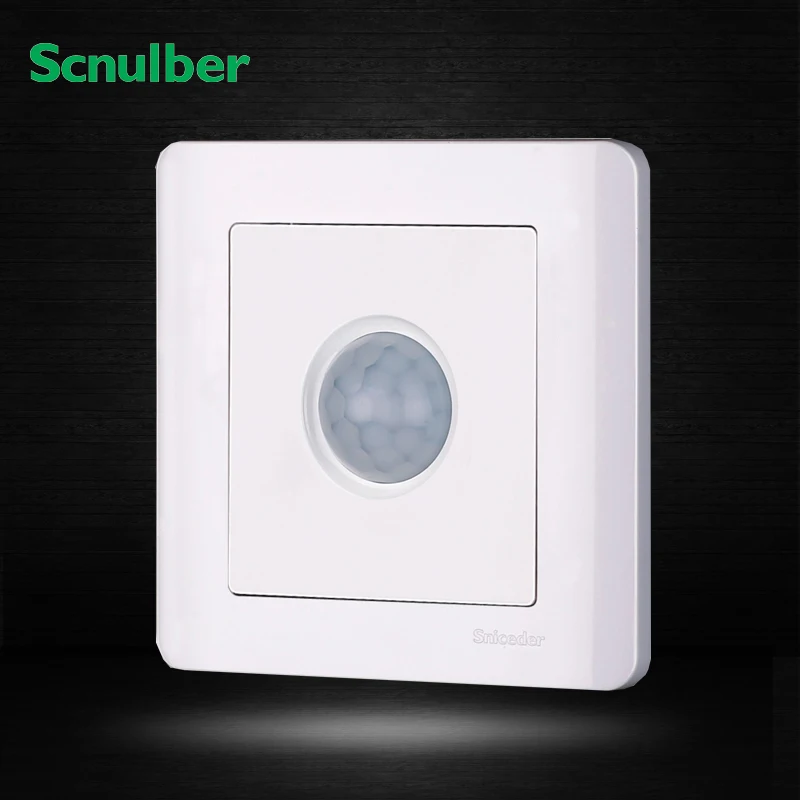 

2016 one gang luxury white infrared PIR motion sensor wall switch
