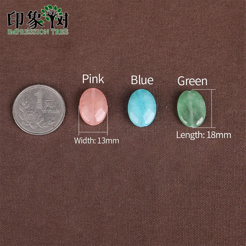 Натуральный драгоценный камень искусственные камни 7 шт. 13x18 мм зеленый