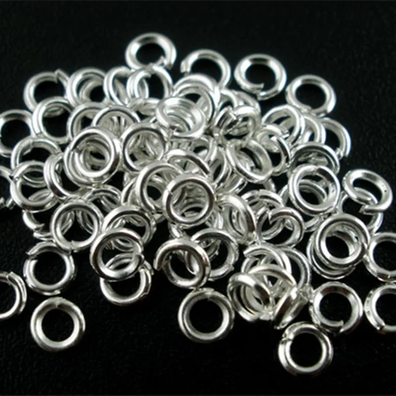 

500Pcs DIY Silver Plated Round Open Jump Rings Jewelry Making 3.5mm, Thick 0.7mm
