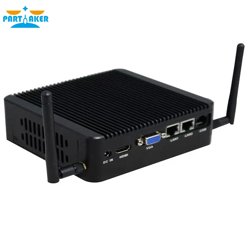 N8 2 Lan Мини ПК Intel j1900 четырехъядерный мини Itx чехол безвентиляторный настольный