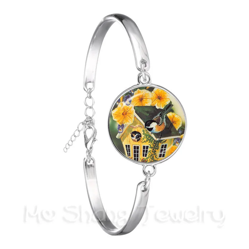 Новый красивый зеленый браслет с колибри птицами картина 18 мм стеклянный кабошон