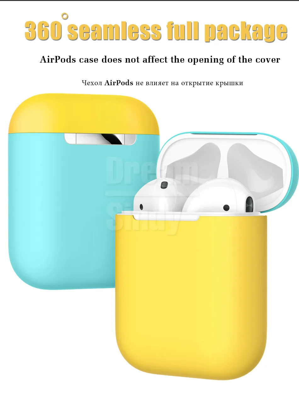 1:1 официальный силиконовый чехол для наушников для Apple Airpods 1 2 противоударный чехол для Airpods 2 1 милые аксессуары