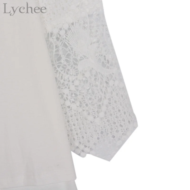 Весенне летняя сексуальная женская футболка Lychee Повседневная Свободная с