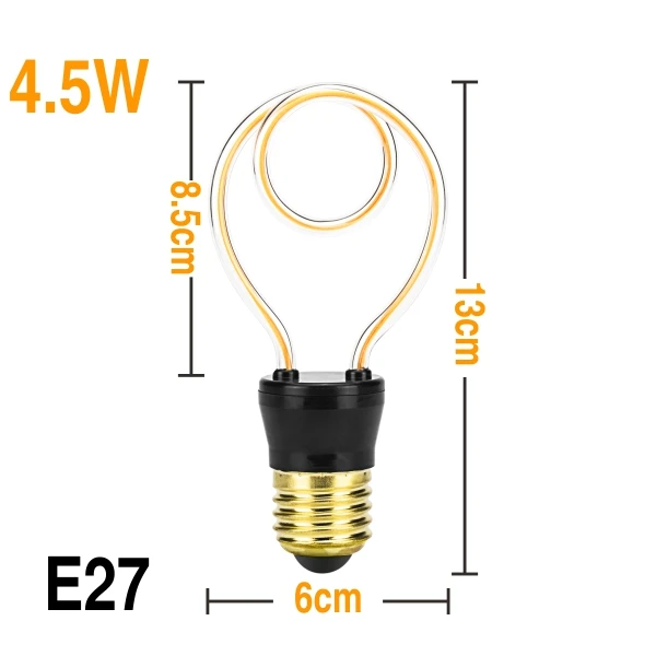4.5W JH-DO Ретро светильник Эдисона E27 3 Вт 4 Вт 4,5 Вт 8 Вт AC220V, уникальный винтажный светильник, мягкий светодиодный светильник с нитью накаливания, лампочка для украшения подвесных ламп - Цвет: 4.5W JH-DO